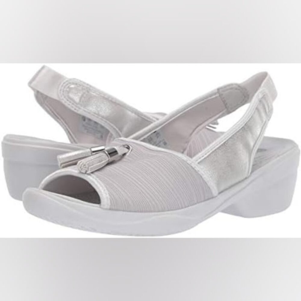 BZees Mirage Tassel Boho Washable Slingback Comfort Sandals 6.5M